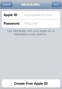 iOS Apple Account Signup