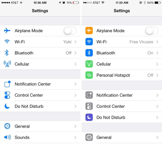 iOS Control Center